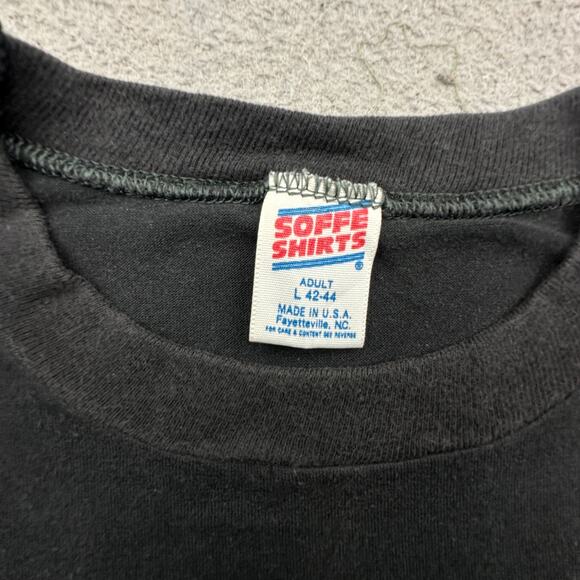 Vintage 80s Soffe Shirts Army Ranger Single Stitch T-Shirt Large Short Sleeve - Picture 2 of 10